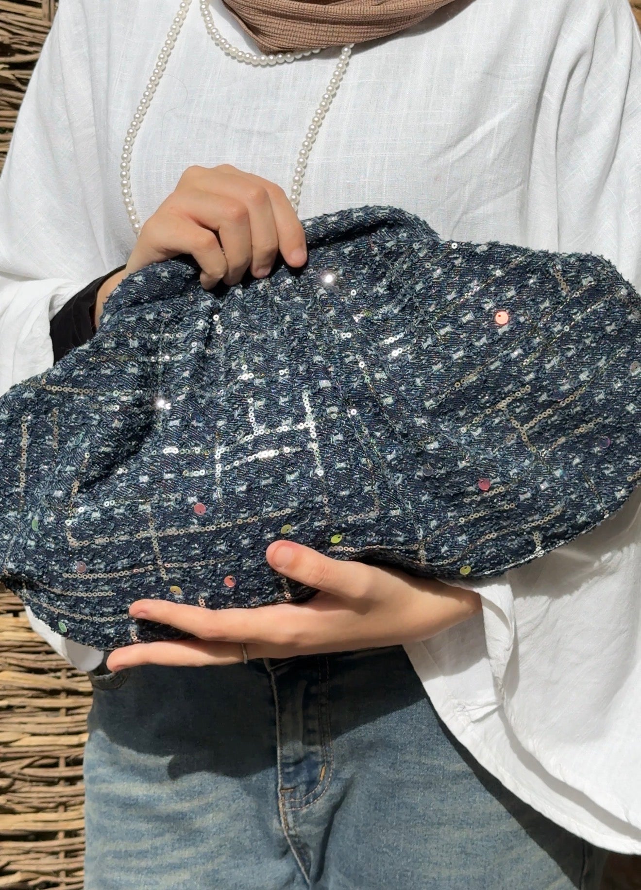 Sparkle Blue Clutch