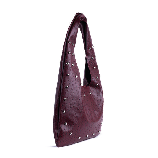 Burgundy Dot Edgy