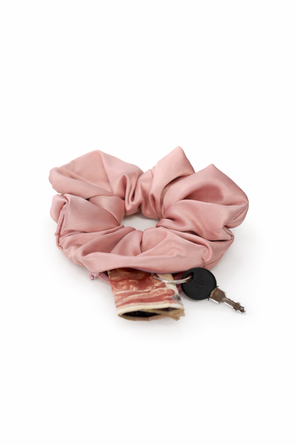 Satin Zipper Scrunchie