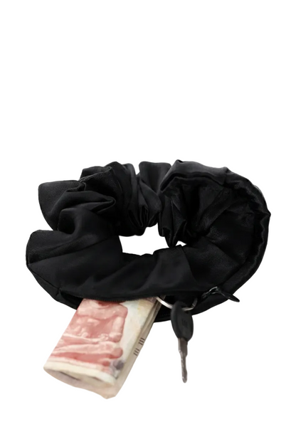 Satin Zipper Scrunchie