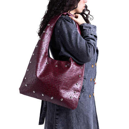 Burgundy Dot Edgy