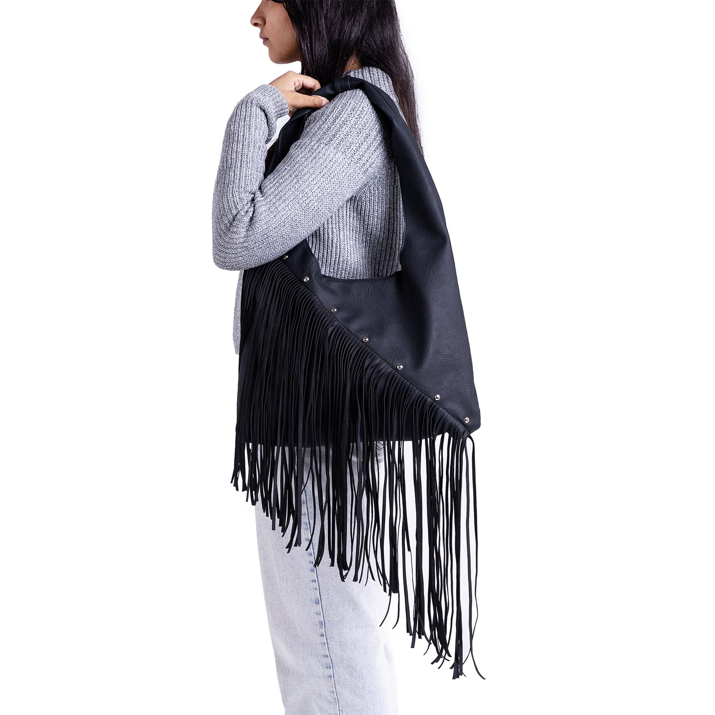Black Asymmetrical Fringes