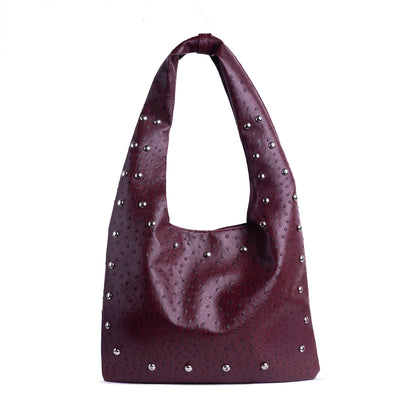 Burgundy Dot Edgy