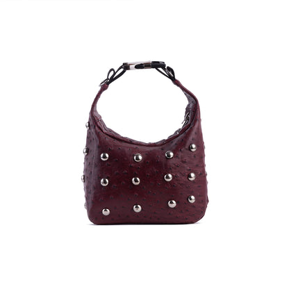 Mini Burgundy Dot Edgy