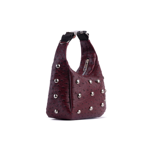 Mini Burgundy Dot Edgy
