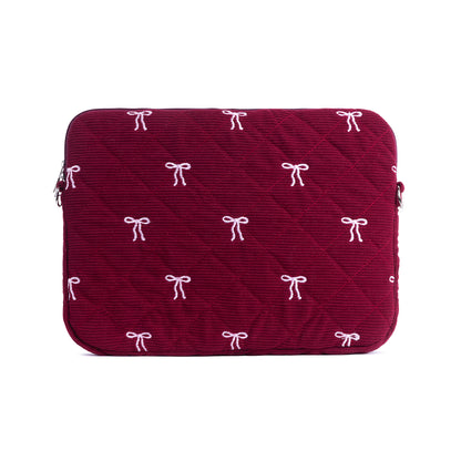 Burgundy velour Laptop Sleeve