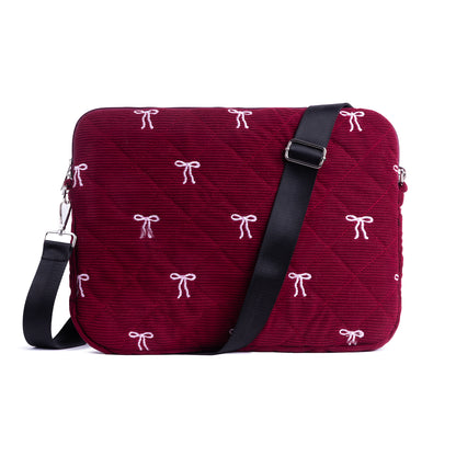 Burgundy velour Laptop Sleeve