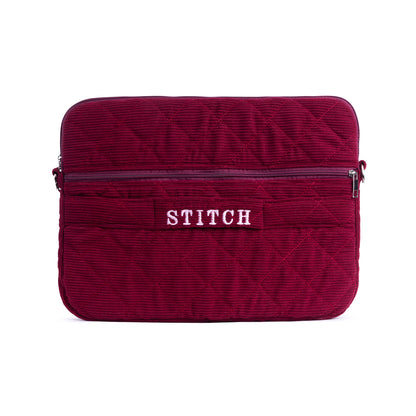 Burgundy velour Laptop Sleeve