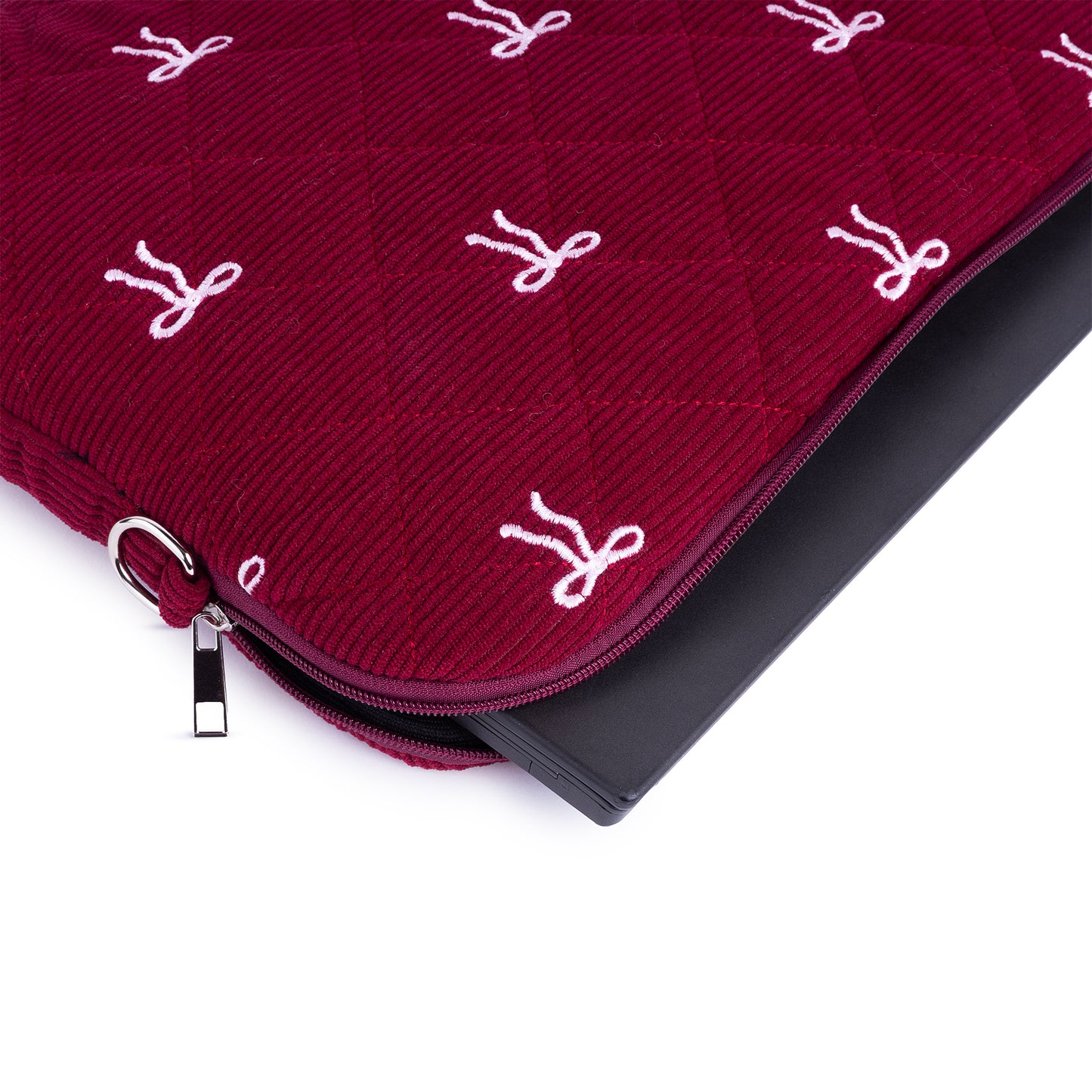 Burgundy velour Laptop Sleeve