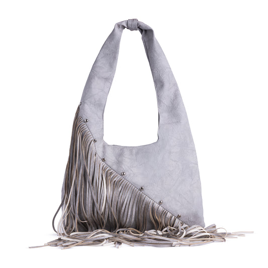 Grey Asymmetrical Fringes