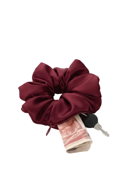 Satin Zipper Scrunchie
